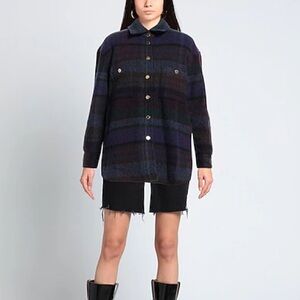 Plaid Women's Jacket with Gold Buttons